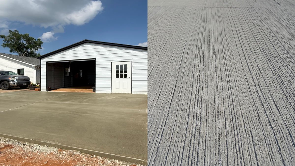 Broom finish concrete surface — Tyler TX